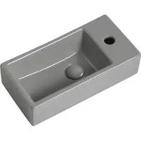 Guido Gusto Fontein Mia 40.5x20x10.5cm mat grijs inclusief afvoerplug rechts