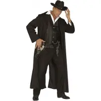 Widmann Funny Fashion Luxe cowboy verkleedkleding - polyester - heren kostuum - jas en gilet 52