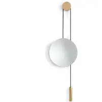 New Works Rise & Shine Wandspiegel Natural Oak | Brass Weight