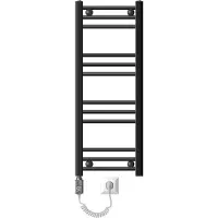 ECD-Germany Badkamerradiator Sahara 300x800 Mm Antraciet Recht Met Zijaansluiting