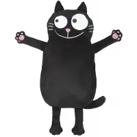 Moses kruik Ed, the cat 19 x 36 cm zwart