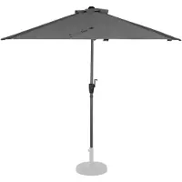 Vonroc Parasol Magione – Balkon parasol - Halfrond 270x135cm | Grijs