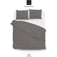 Zo! Home Zo!Home Lino Dark Grey - 100% Katoen 240 x 200/220 cm
