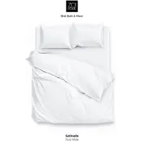 Zohome Zo Home Dekbedovertrek Katoen Satijn Satinado Uni - white 260x200/220cm