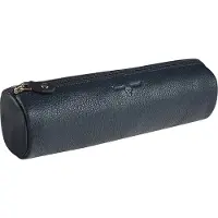 Maverick SARATOGA Leren Pennenetui rond - ritssluiting - blauw
