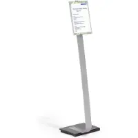 Durable Infostandaard INFO SIGN STAND - aluminium - B 300 x D 280 x H 1180 mm - voor A4-formaat - kleur zilver metallic