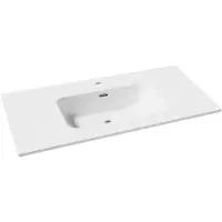 Linie Baro enkele wastafel mat witte porselein 70 x 46 cm