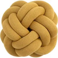 Design House Stockholm Knot Cushion Ottoman Yellow