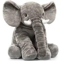 Deryan Luxe Olifant Knuffel - XL Knuffel - Olifant - Knuffeldier - Grijs