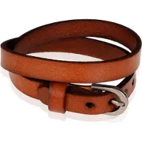 Stone Valley wrap armband Leer Verstelbaar Gesp Bruin