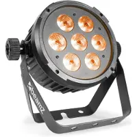 Beamz BT280 LED flatpar met 7x 10W RGBW_UV LED's incl. remote