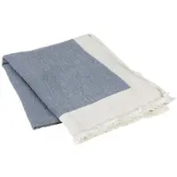 Broste Copenhagen Mona plaid blauw - 130x180cm
