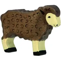 Sonstige Verlage Holztiger schaap, staand, zwart