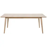 Ebuy24 Canes eetkamertafel wit eiken 200x100 cm.