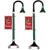 Lemax Municipal street lamp, set of 2, b/o (4.5v)