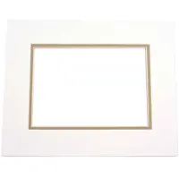 Packlinq Passepartout Dubbeldik Ivoor/olijfgroen 45.7x61cm Met 32.1x47.3cm Venster (10 Stuks)