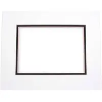 Packlinq Passepartout Dubbeldik Wit/zwart 30.5x40.6cm Met 19.4x29.5cm Venster (10 Stuks)
