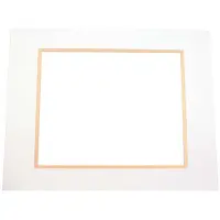 Packlinq Passepartout Dubbeldik Ivoor/goud 12.7x17.8cm Met 9.2x14.3cm Venster (10 Stuks)