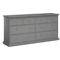Ebuy24 Venedig kommode 8 lades mat grijs.