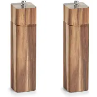 Zeller 2x Peper/zout molens van hout 21 cm - Peper en zoutstel