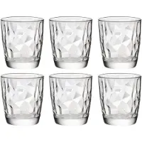 Bormioli Rocco 12x Drinkglazen voor water/sap/limonade Diamond Dof 390 ml - Drinkglazen