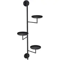 Jax Design Wandkandelaar Shine | Jax Design metaal zwart 32x81x21.5 cm kandelaars | NADUVI