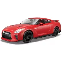 Bburago Modelauto Nissan Gt-r 2017 Rood 19 X 8 X 6 Cm - Schaal 1:24 - Speelgoedauto - Miniatuurauto