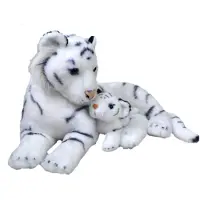 Wild republic MOEDER EN BABY TIJGERWIT