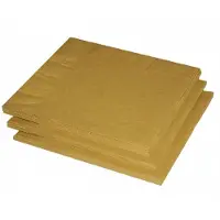 Merkloos 100x stuks Gouden papieren servetten 33x33 cm - Feestservetten