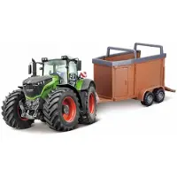 Bburago Tractor Met Veetransport Fendt 1000 Vario 32 X 11 Cm