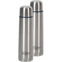 San Ignacio Set Van 2x Stuks Rvs Thermosfles / Isoleerfles 350 Ml - Thermosflessen