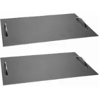 COSY&TRENDY 2x Stuks Leisteen Serveerplanken Met Handvaten 50 X 30 Cm - Serveerplanken