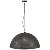 Dimehouse Hanglamp industrieel Aya zwart bruin 70 cm