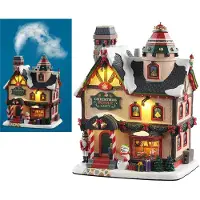 Lemax Christmas supply loft (smoking) with 4.5v adaptor Kersthuisje