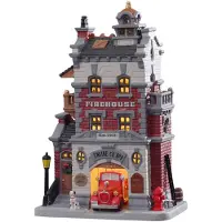 Lemax Engine company no. 9 b/o led Kersthuisje
