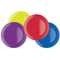 Colourworks Salad And Snack Melamine Plates Set 4 Units Transparant