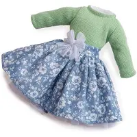 Berjuan Poppenkleding Meisjes 35 Cm Textiel Groen 2-delig