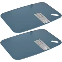 Excellent houseware 4x Stuks snijplanken blauw 30 en 35 cm kunststof - Snijplanken