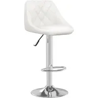 vidaXL Barkruk kunstleer wit