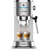 SOGO Human Technology CAF-SS-7600 Espressomachine Zilver 1450 W Met melkopschuimer