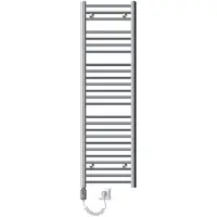 ECD-Germany Badkamerradiator Elektrisch Met Verwarmingselement 900w - 400 X 1500 Mm - Chroom - Recht Met Zijaansluiting