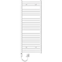 ECD-Germany Badkamerradiator Sahara Met Verwarmingselement 1200w 600x1500 Mm Wit Recht Met Zij-aansluiting