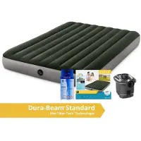 Intex Prestige Downy - Luchtbed - Geschikt voor 2 personen - Met batterijpomp en reparatieset - 191x152x25 cm - PVC - Groen