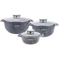 Klausberg PANNENSET MARMER KB-7533, Pan + steelpan, Grijs