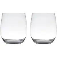 Hakbijl Glass Set van 2x stuks transparante home-basics vaas/vazen van glas 12 x 9 cm Tony - Vazen
