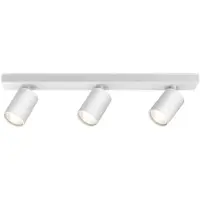 BES LED LED Plafondspot - Brinton Betin - GU10 Fitting - 3-lichts - Rond - Mat Wit - Kantelbaar - Aluminium