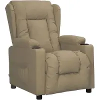 vidaXL Fauteuil verstelbaar kunstleer cappuccinokleurig