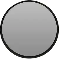 Home Styling Collection Ronde wandspiegel zwart hout 50 cm - Spiegels