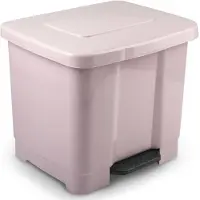 Forte Plastics Plasticforte Pedaalemmer - 2-vaks - roze - 35 liter - 43 x 38 cm - Pedaalemmers