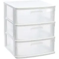 Forte Plastics Ladeblok/bureau organizer - 3x lades - L40 x B39 x H49.5 cm - Ladeblok